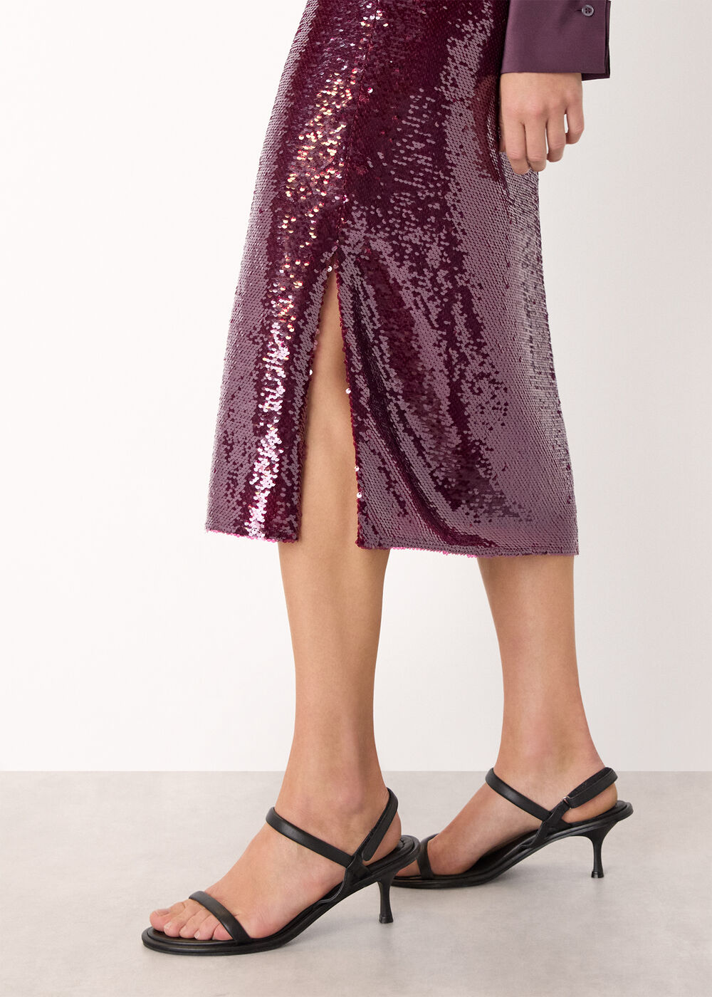 Sequin Midi Skirt