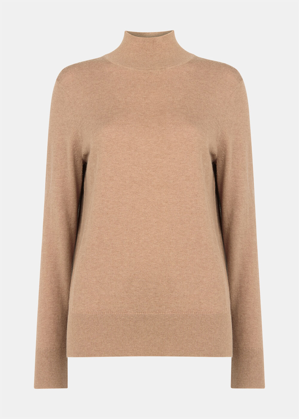 Fine Wool Mix Funnel Neck Knit