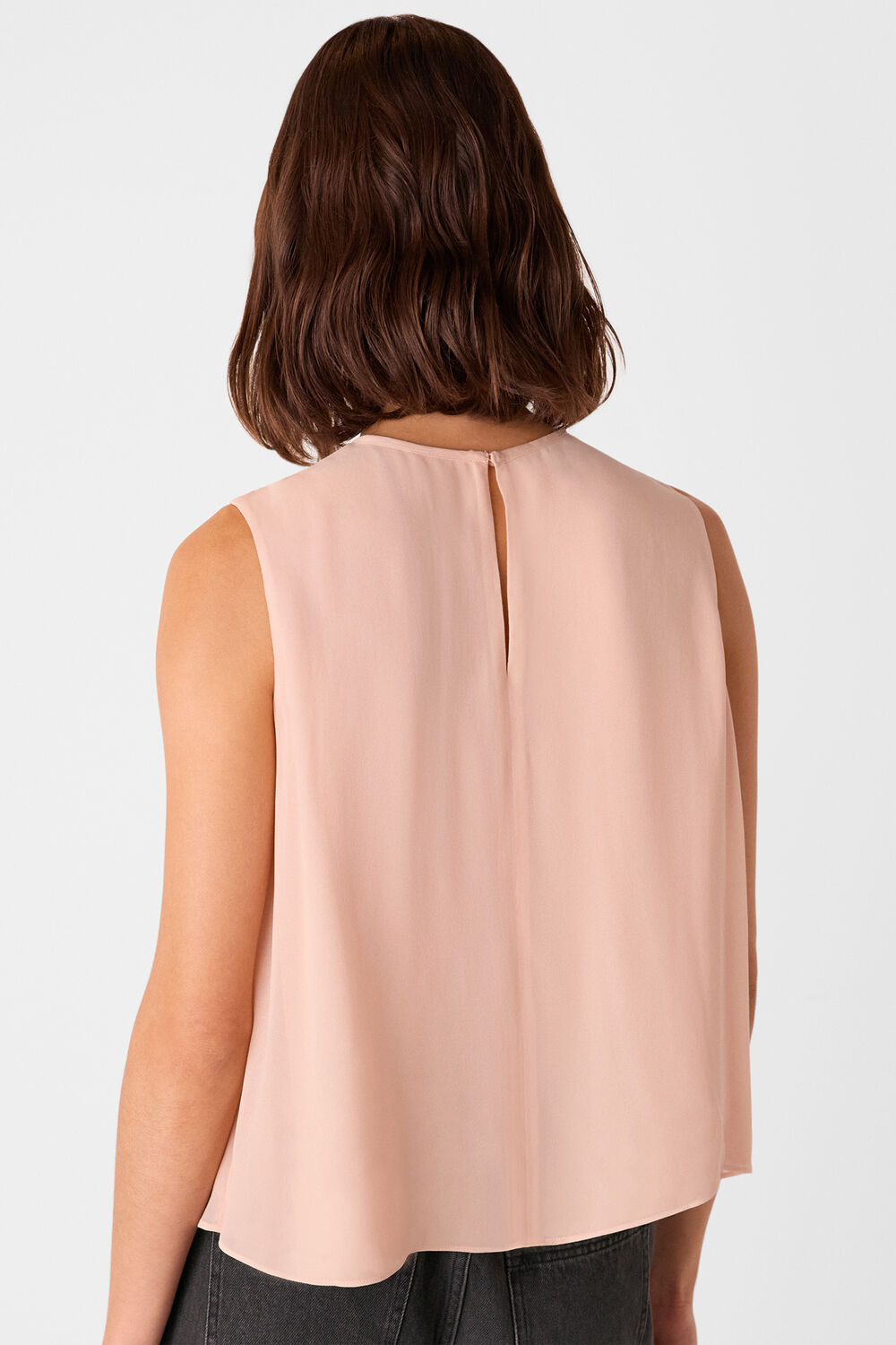 Pale Pink Frill Sleeveless Top