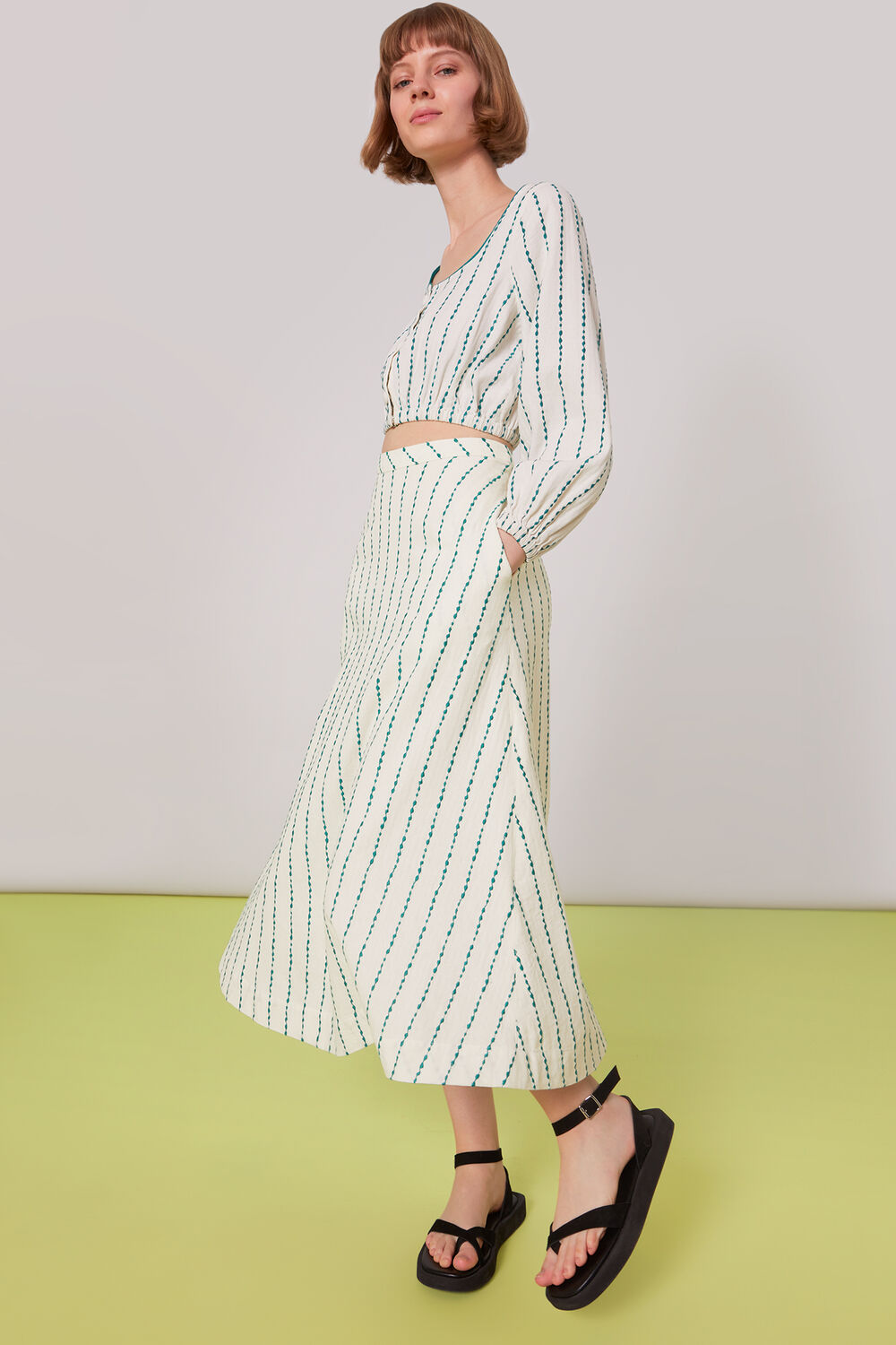 Mari Embroidered Circle Skirt