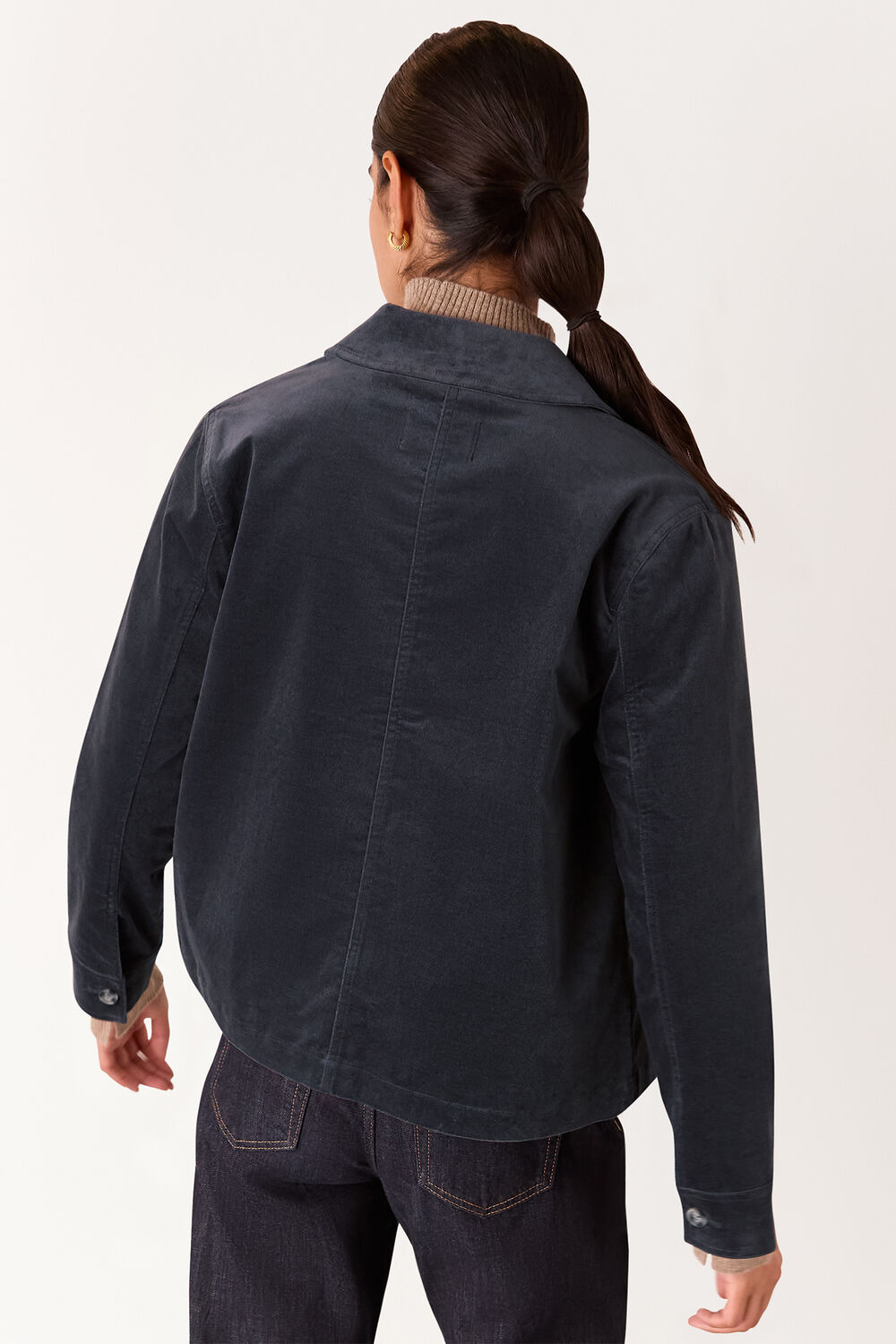 Dark Grey Nat Brushed Cotton Jacket