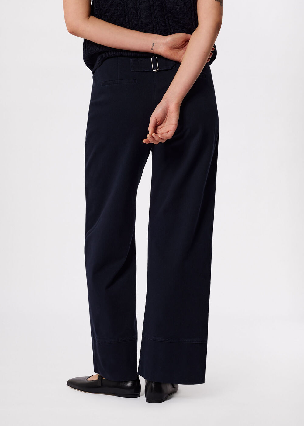 Wide Leg Casual Cotton Trouser