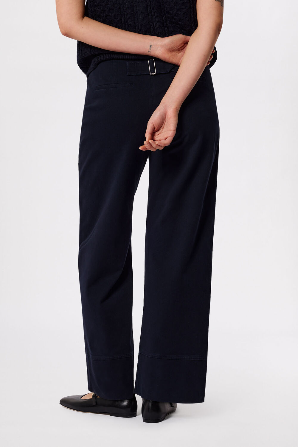 Wide Leg Casual Cotton Trouser