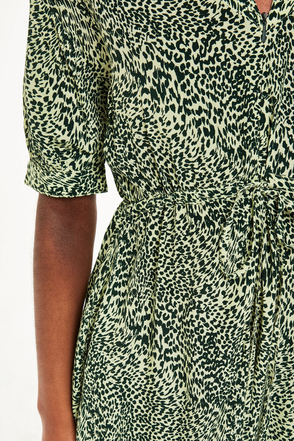 Diagonal Leopard Print Dress