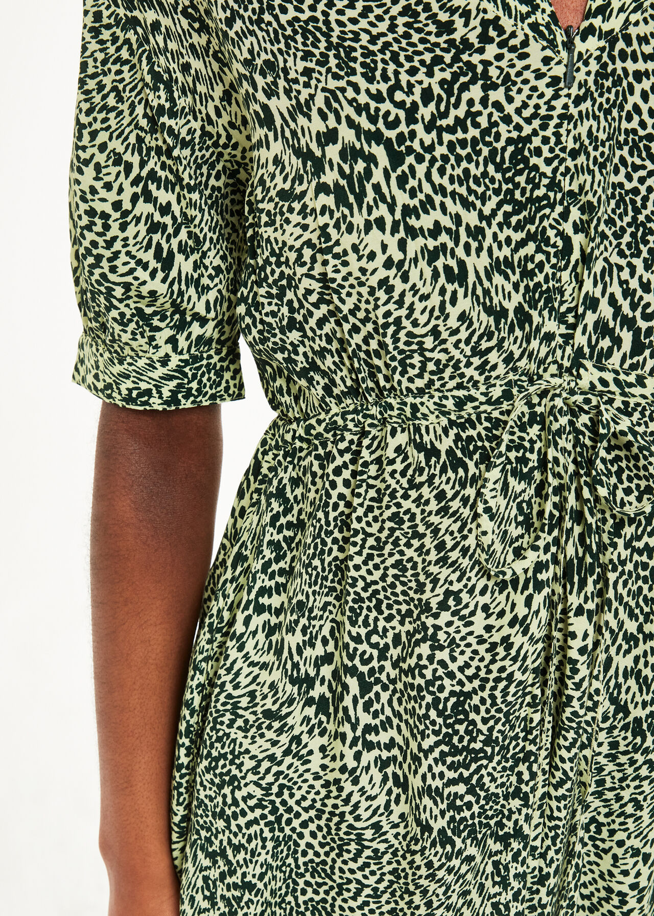Yellow/Multi Diagonal Leopard Print Dress | WHISTLES