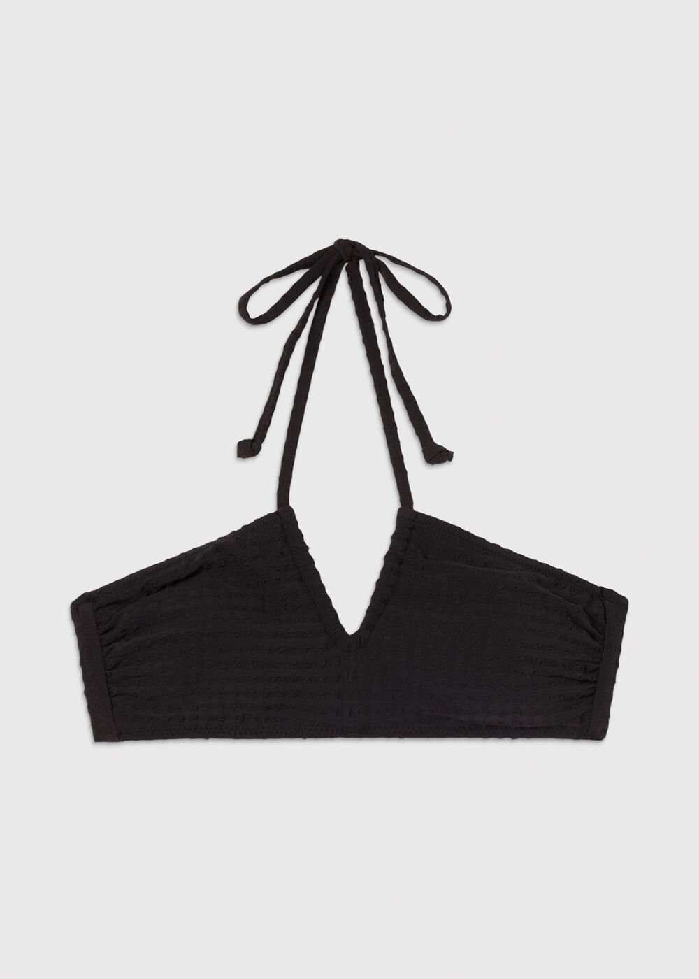 Textured Gingham Bikini Top