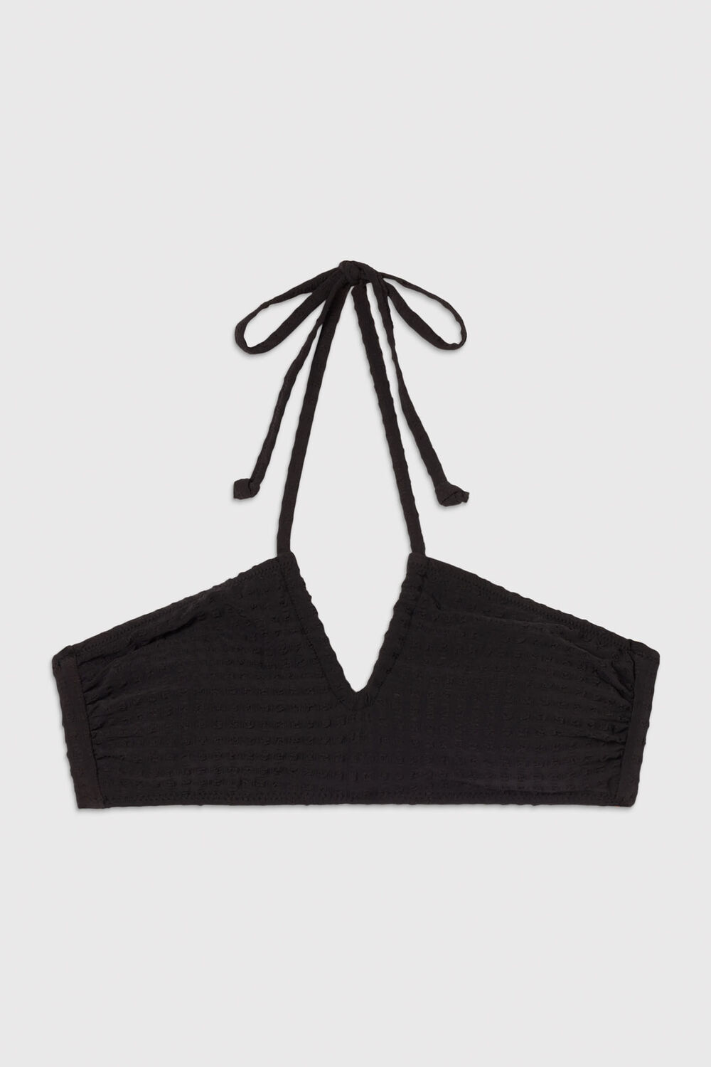 Textured Gingham Bikini Top