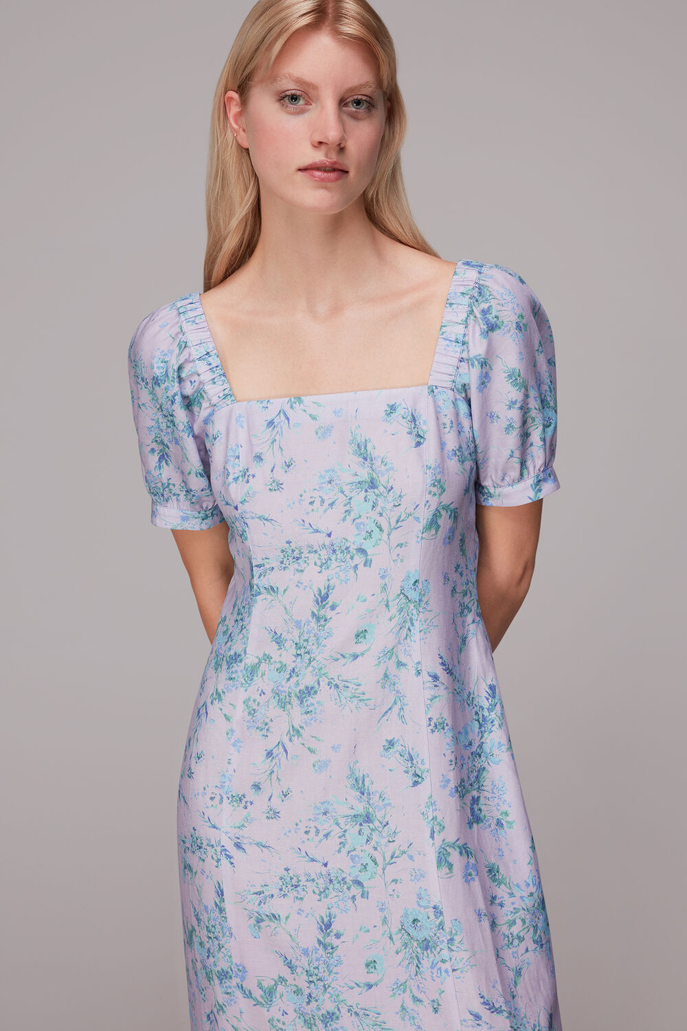 Floral Bouquet Print Midi