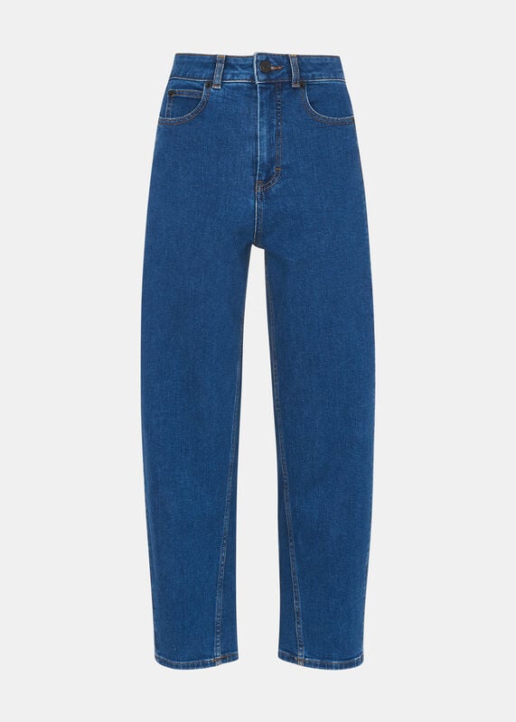 Denim Stretch Barrel Leg Jean