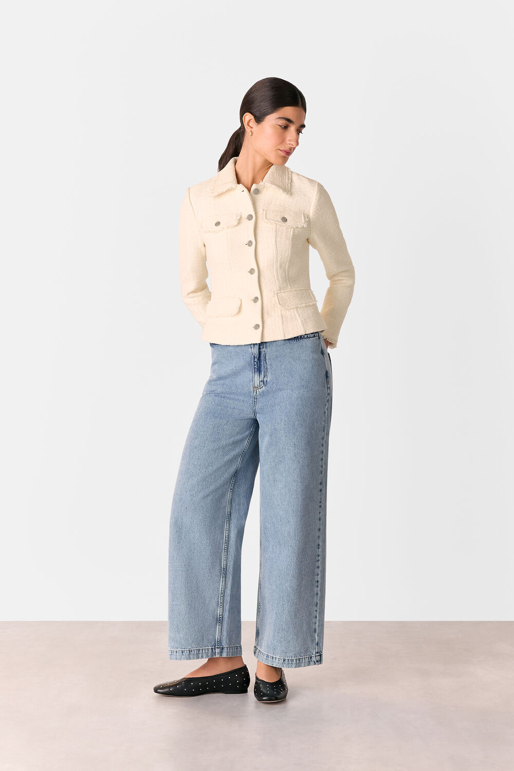 Ivory Lucie Boucle Jacket