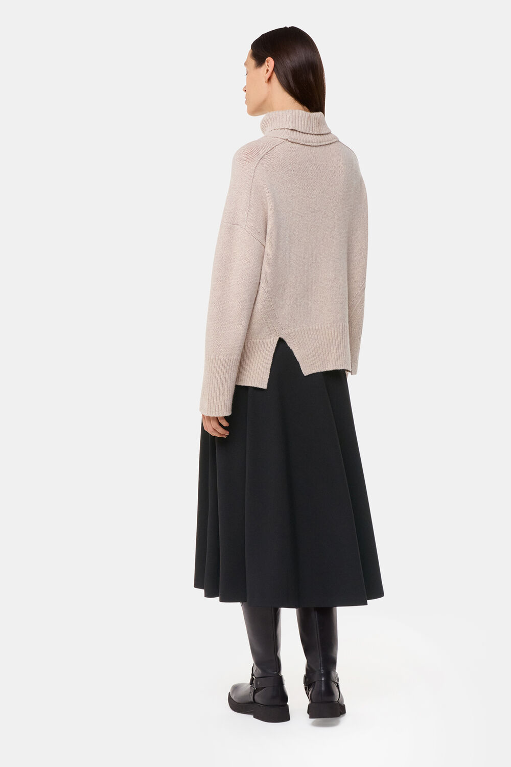 Black Ponte Full Skirt