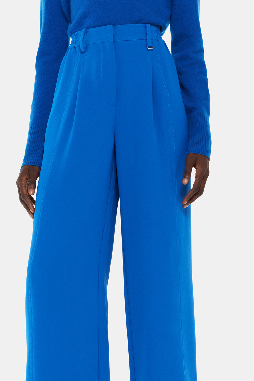 Blue Harper Crepe Wide Leg Pants&nbsp;