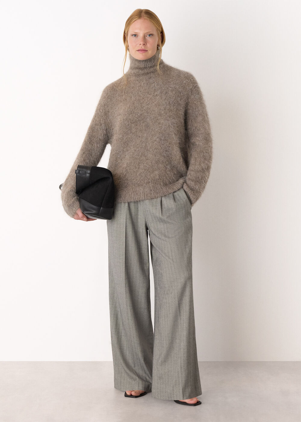 Alpaca Blend Funnel Knit