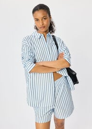 Cotton Poplin Stripe Shirt
