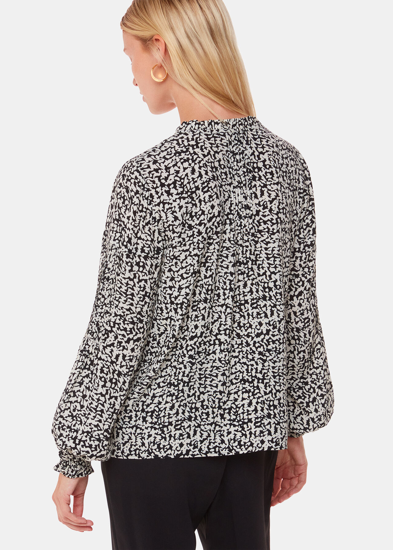 Scribble Print Blouse
