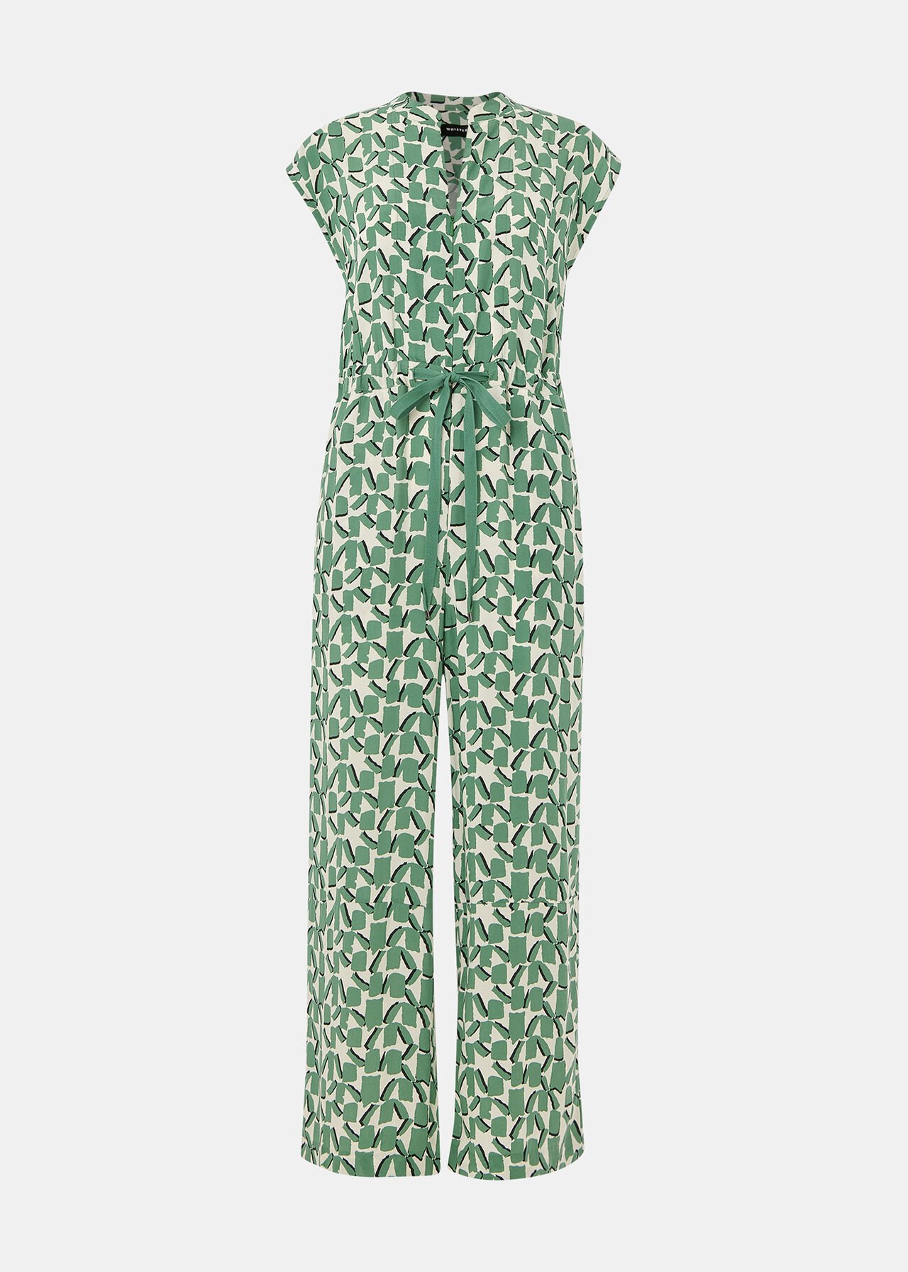 Petite Abstract Squares Jumpsuit