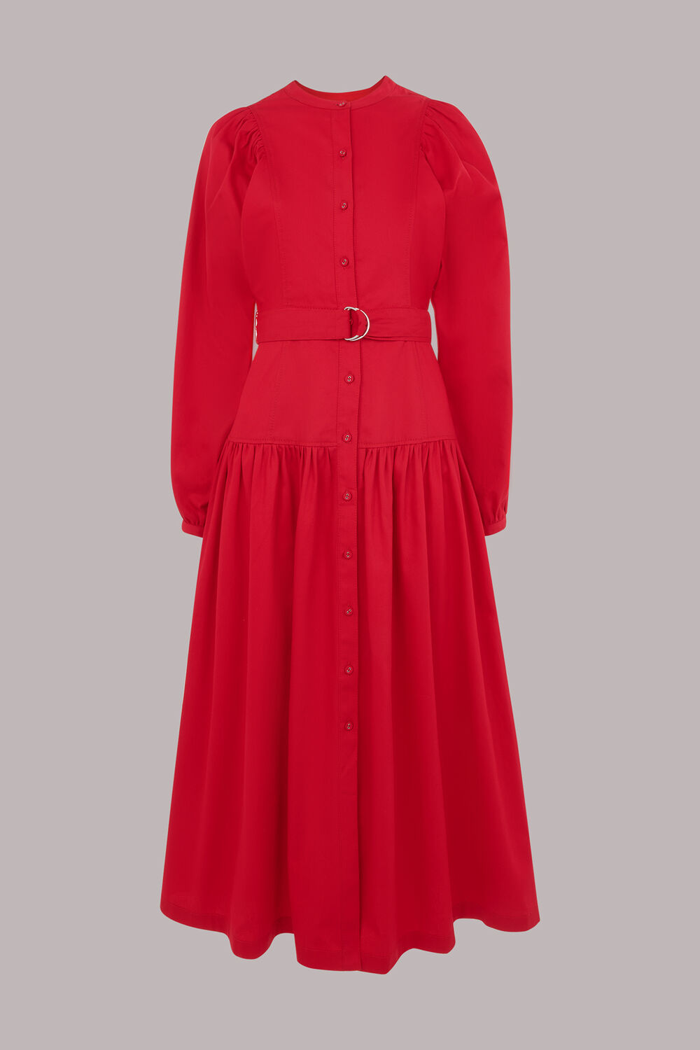 Red Ilya Full Sleeve Dress