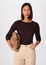 Textured Circle Jersey Top