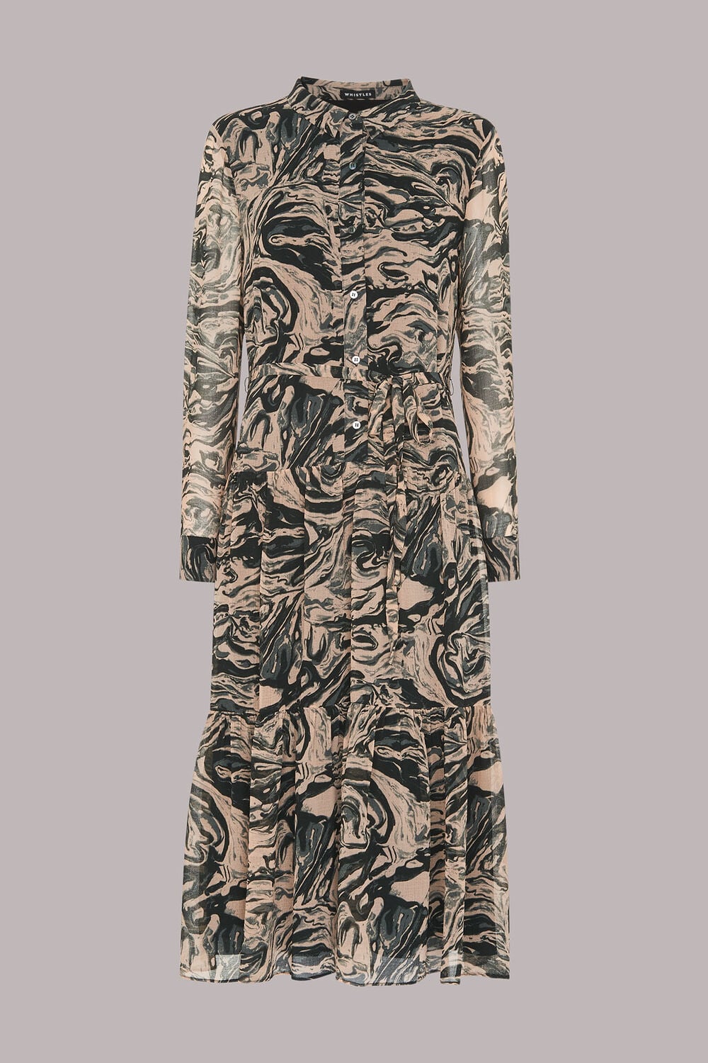 Marble Print Shirt Dress