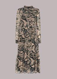 Marble Print Shirt Dress