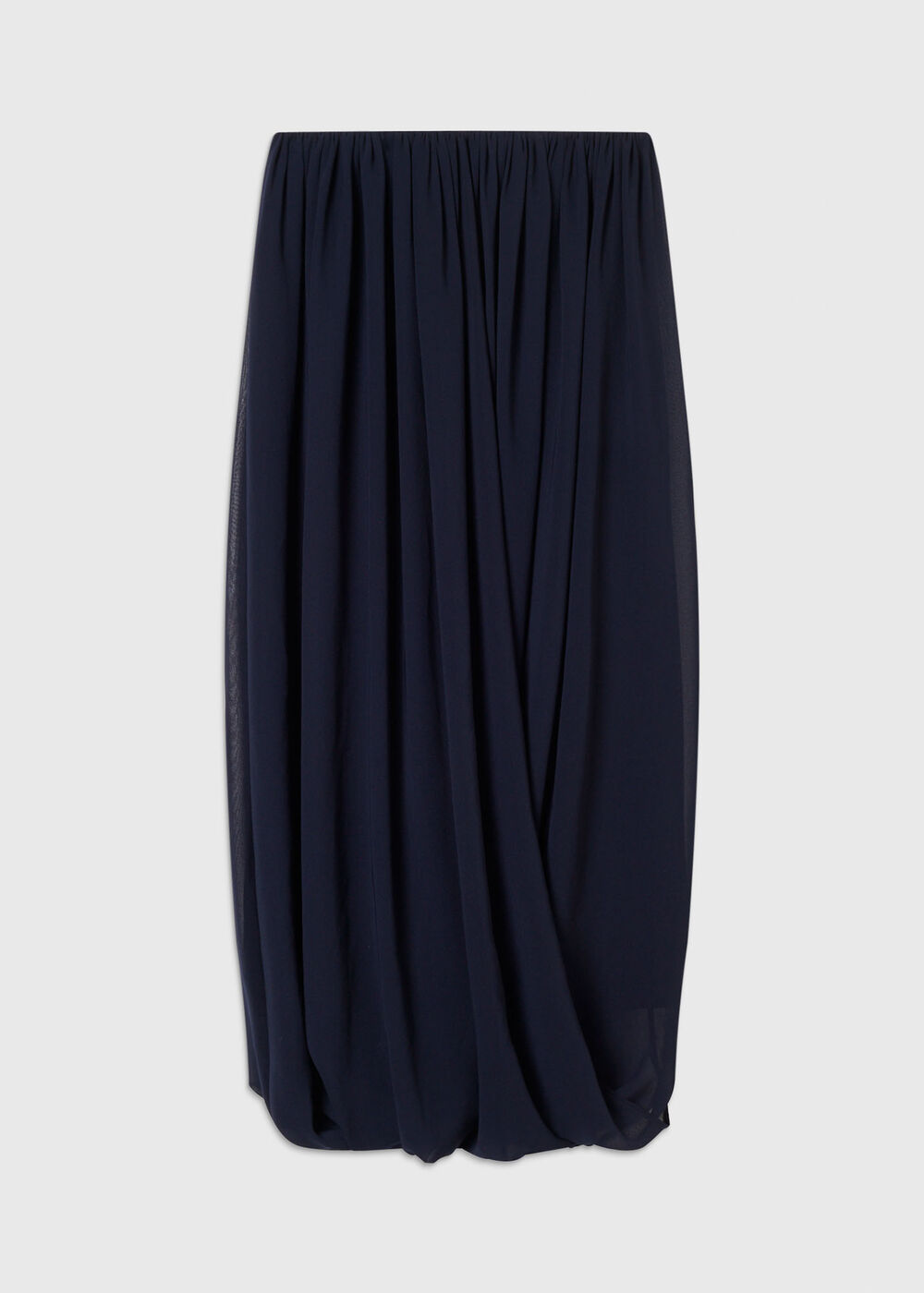Draped Bubble Hem Skirt