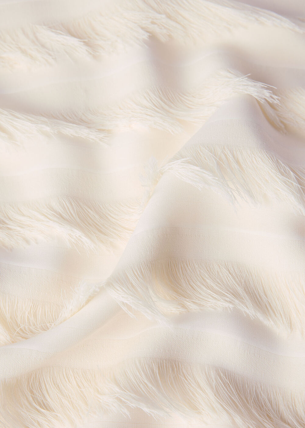 Diagonal Fringe Textured Dress