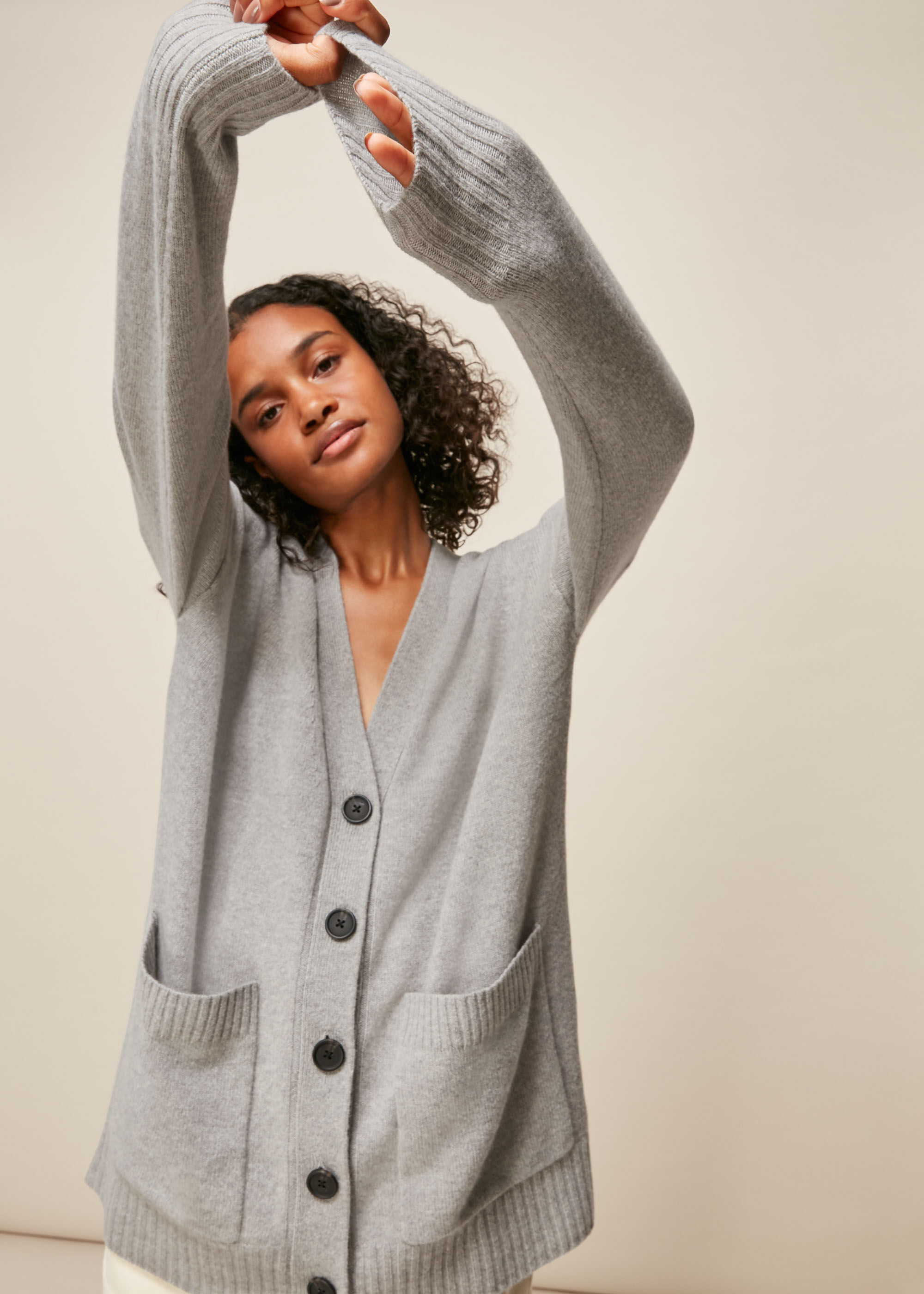 Grey wool deals cardigan womens