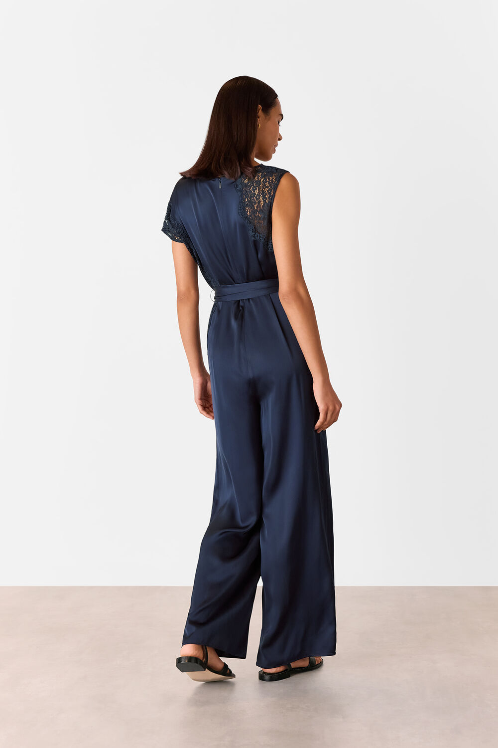 Satin Lace Occasion Jumpsuit