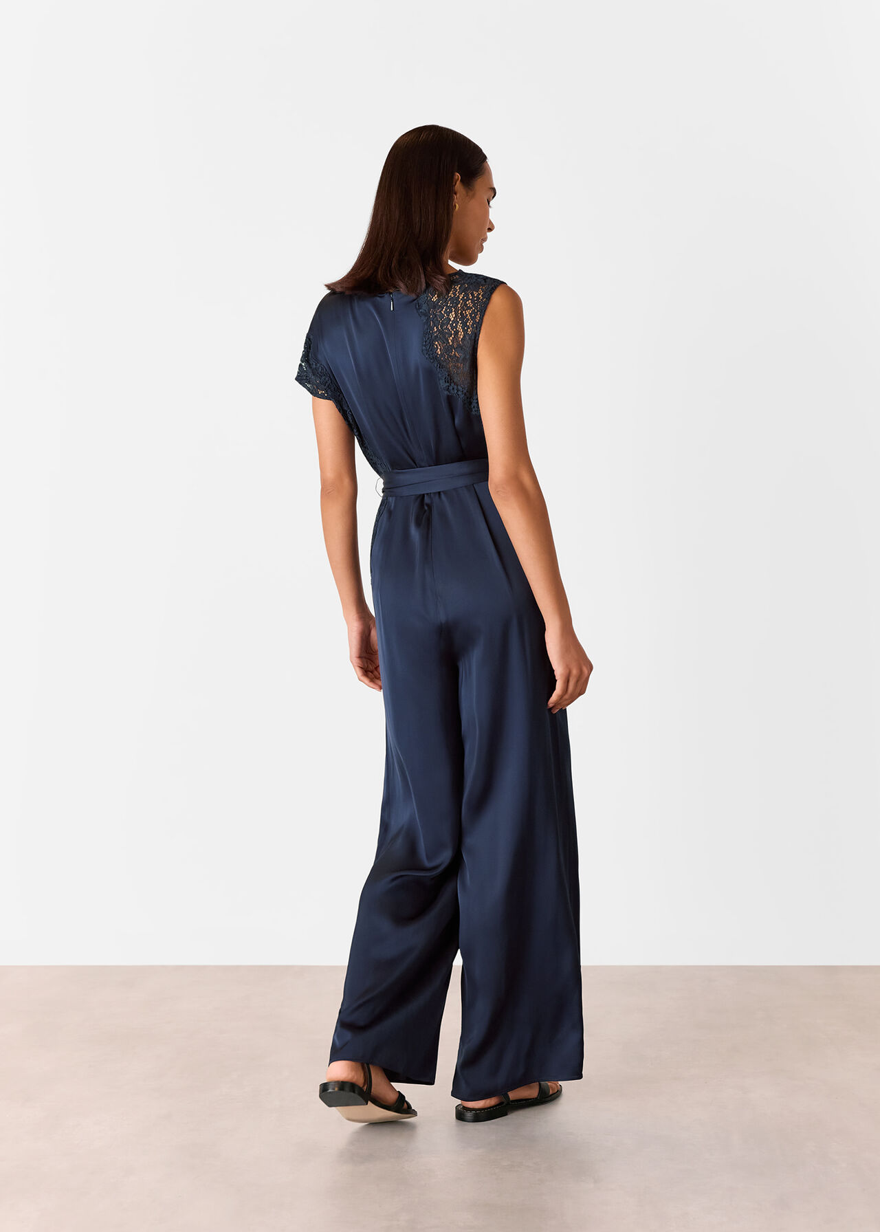 Satin Lace Occasion Jumpsuit