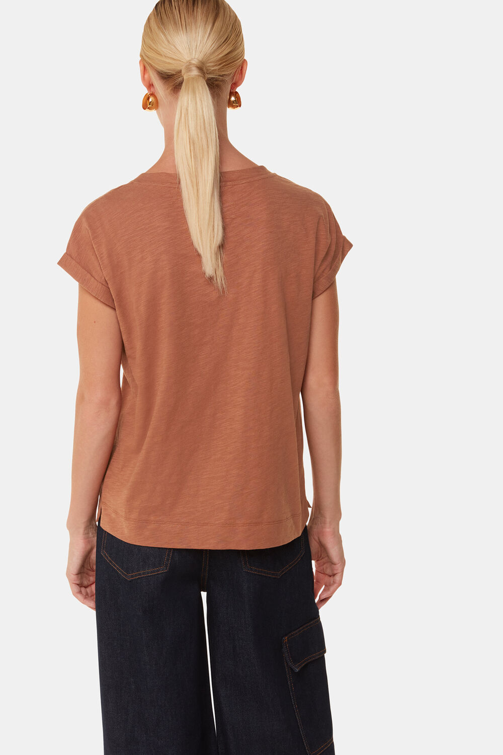 Willa V-Neck Cap Sleeve Tee