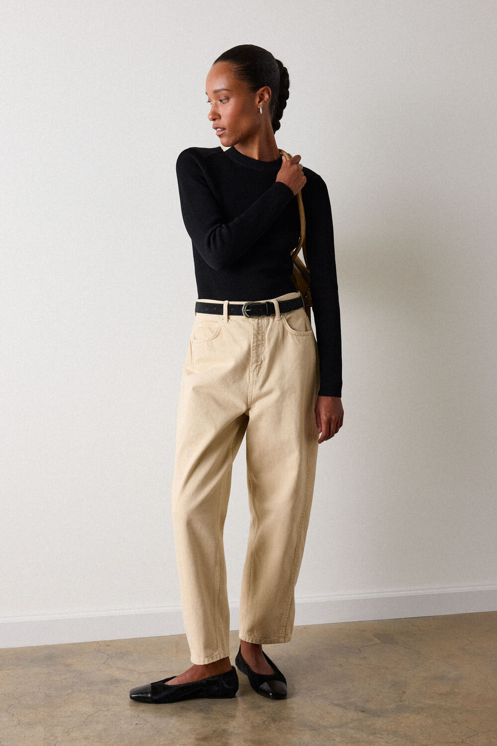 Tie Back Rib Knit Top