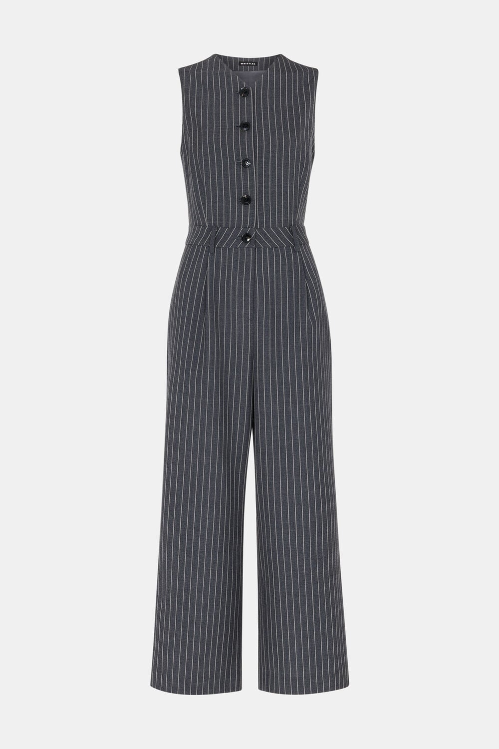 Grey Pinstripe Jumpsuit