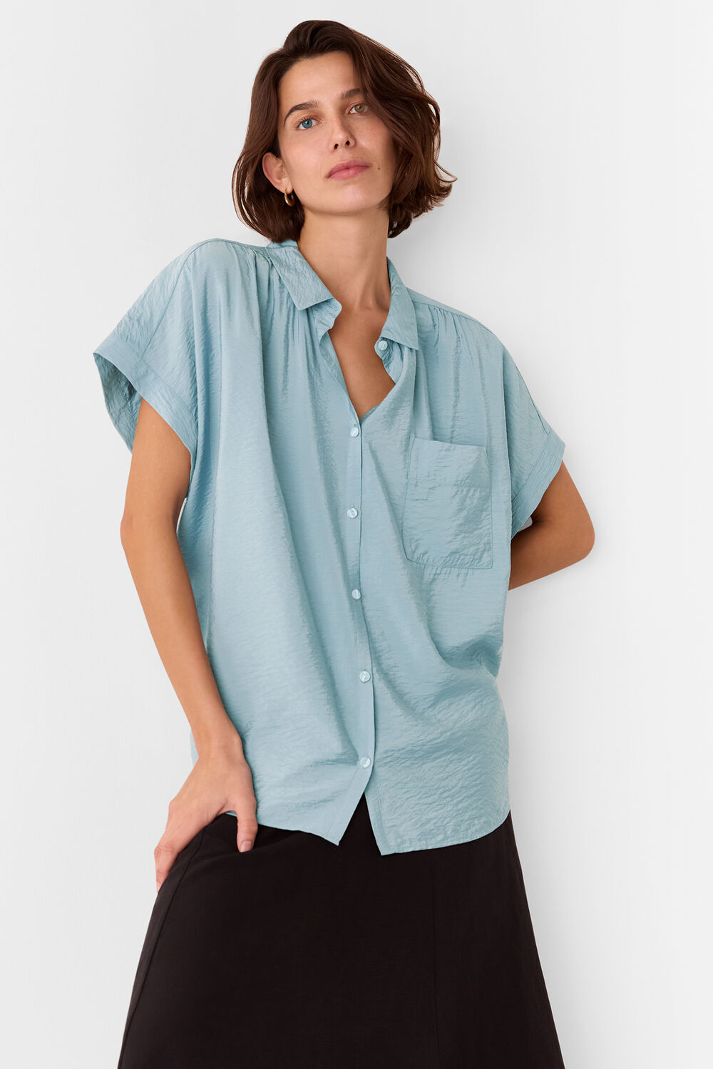 Pale Blue Button Up Nicola Shirt