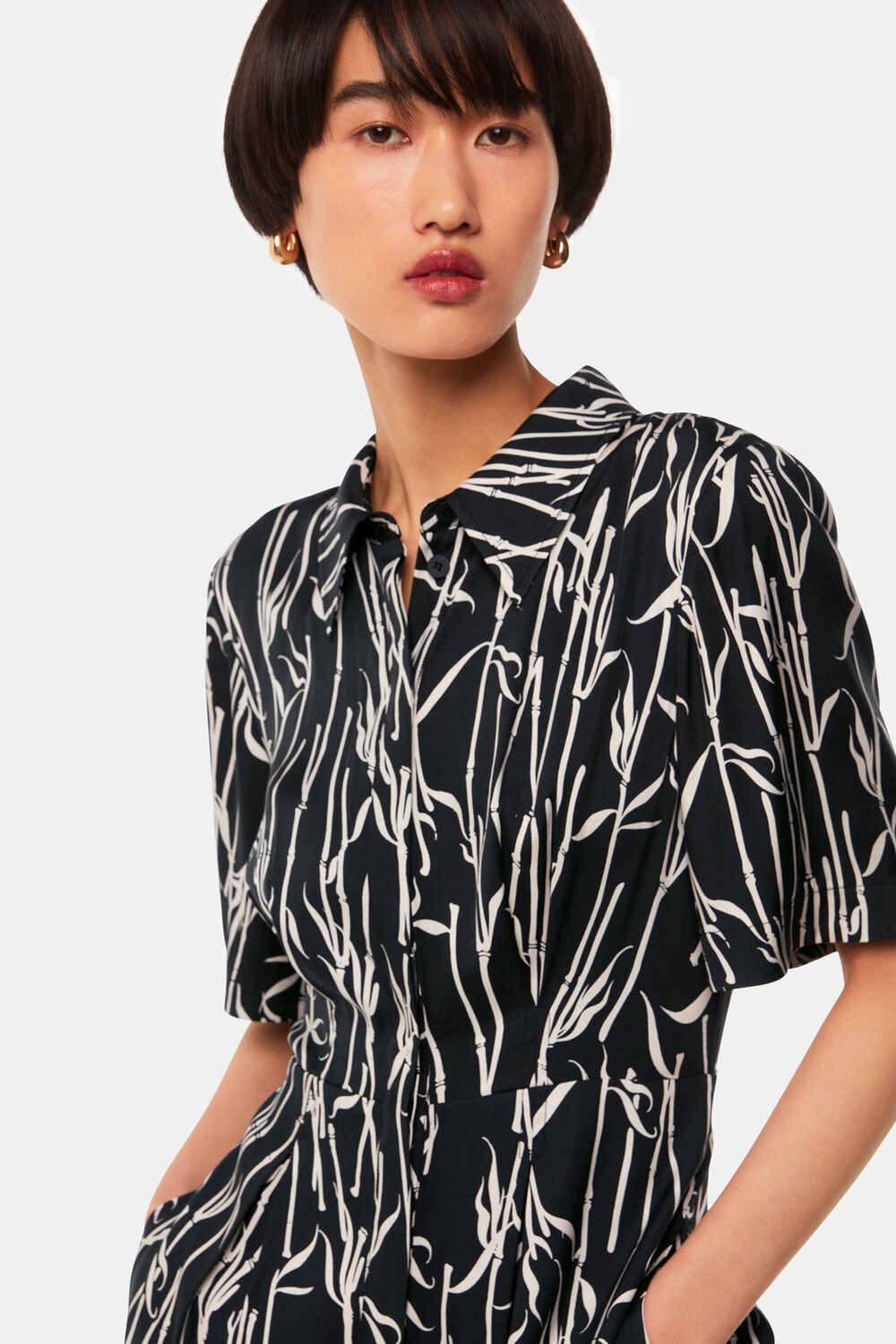 Black Bamboo Shoots Edina Jumpsuit
