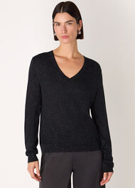 Annie Sparkle V Neck Knit