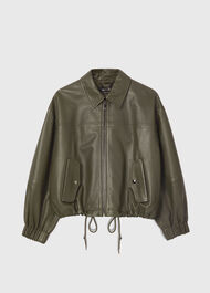 Frida Leather Bomber Jacket