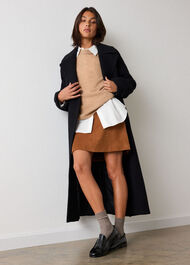 Cashmere Seam Detail Crew Knit