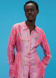 Tangle Stripe Silk Mix Shirt