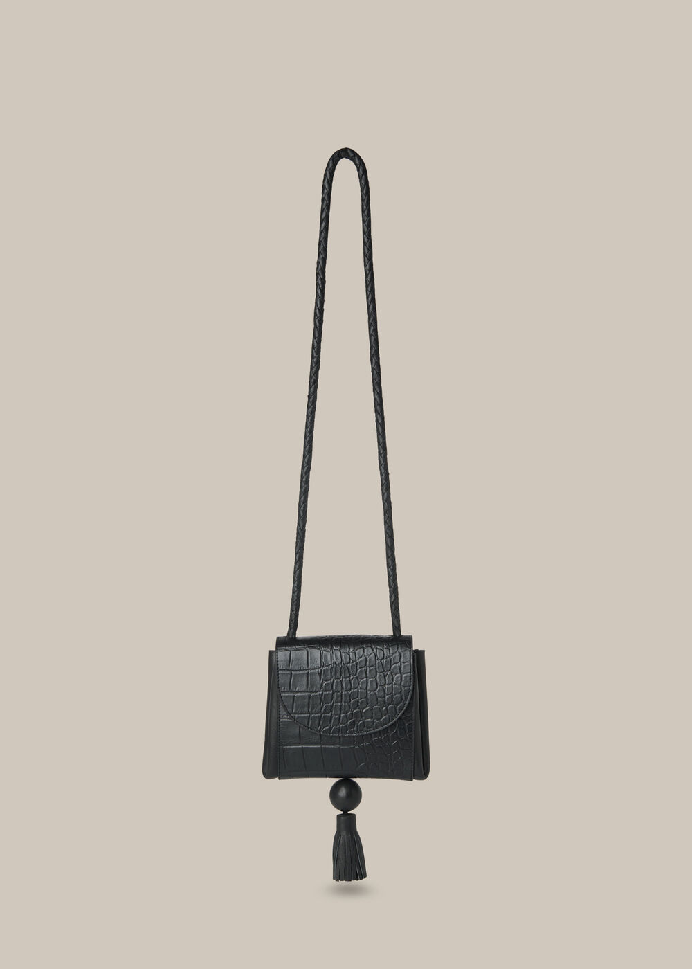 Arden Croc Tassel Bag