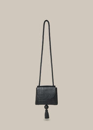 Arden Croc Tassel Bag