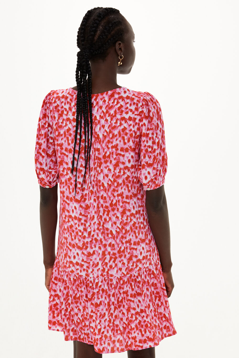 Blurred Strokes Flippy Dress