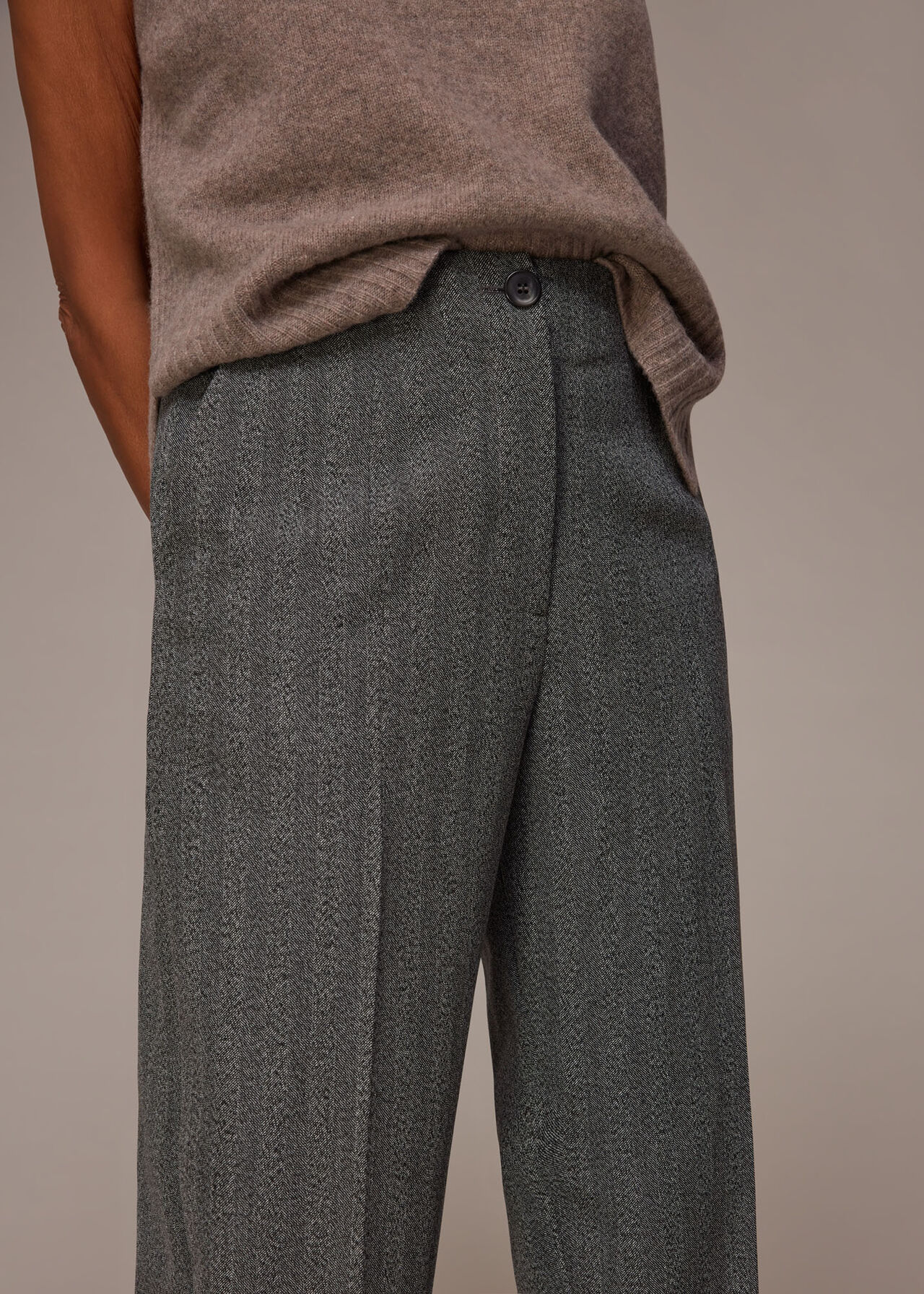 Lila Tapered Check Trouser