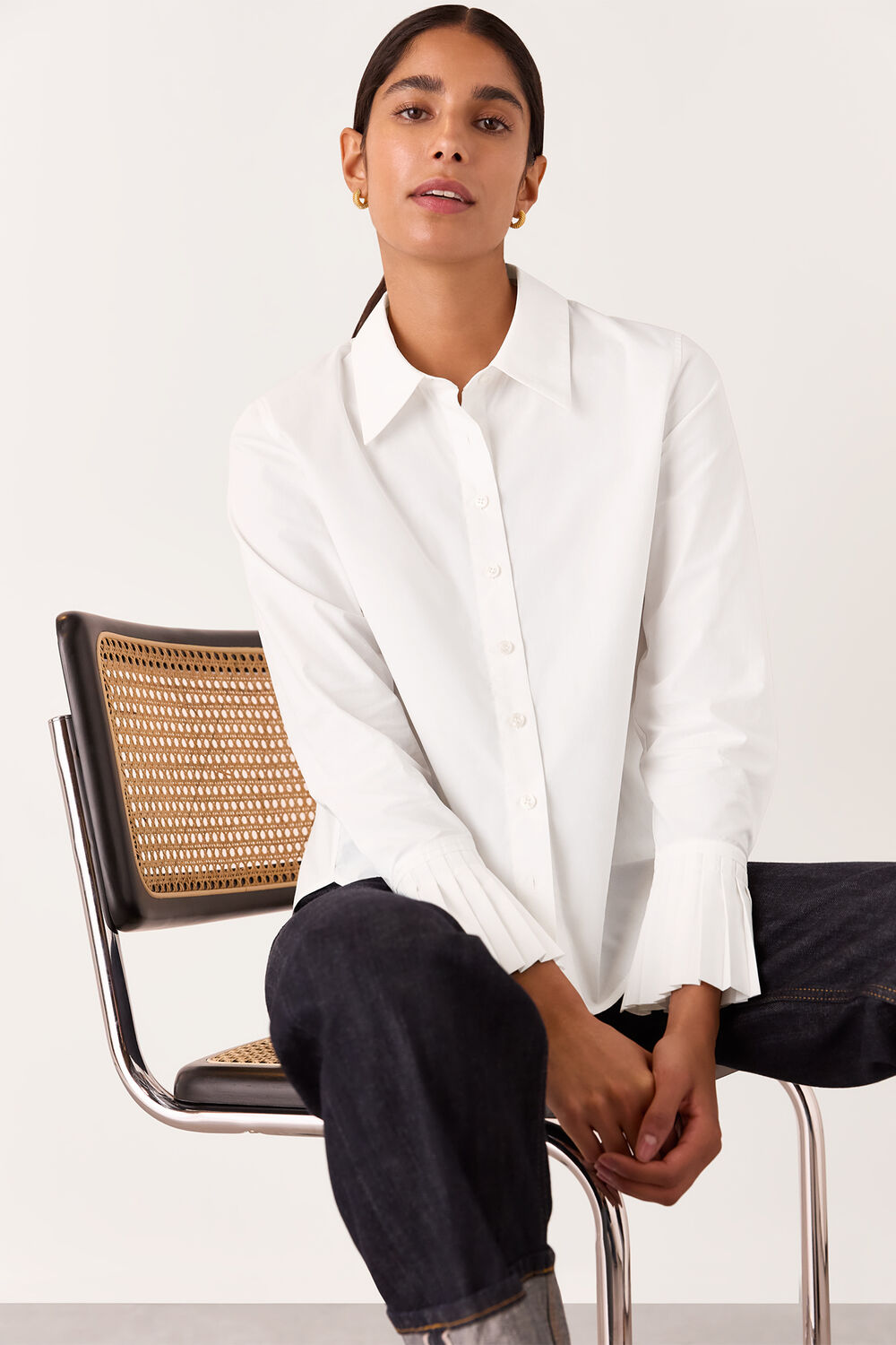 Marcy Pleated Cuff Shirt