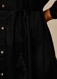 Button Up Beach Dress Black