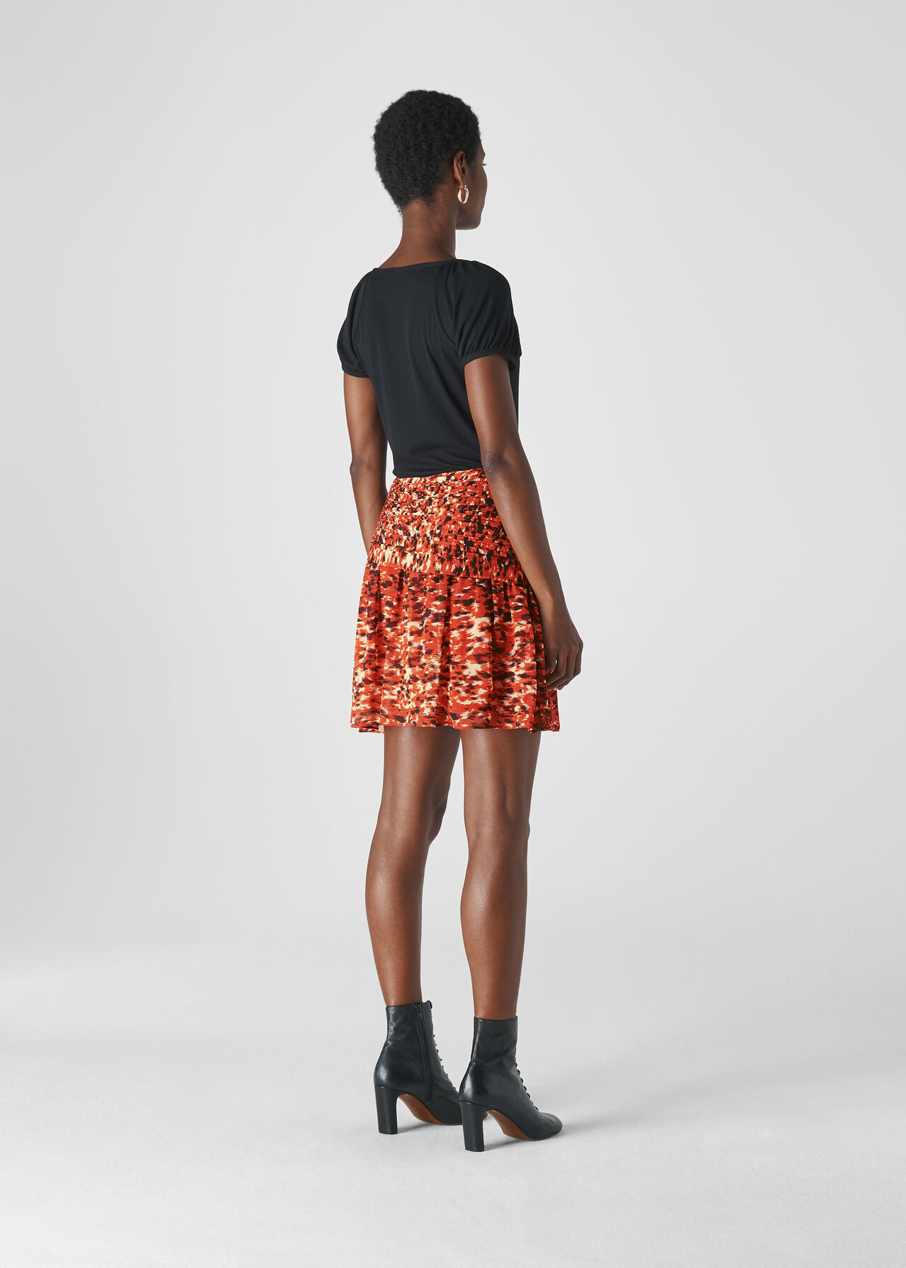 Ikat Animal Flippy Skirt Multicolour