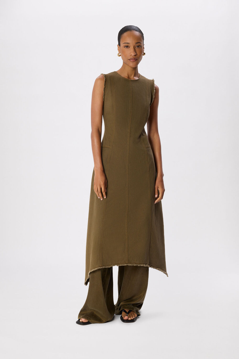 Khaki Utility Twill Dress