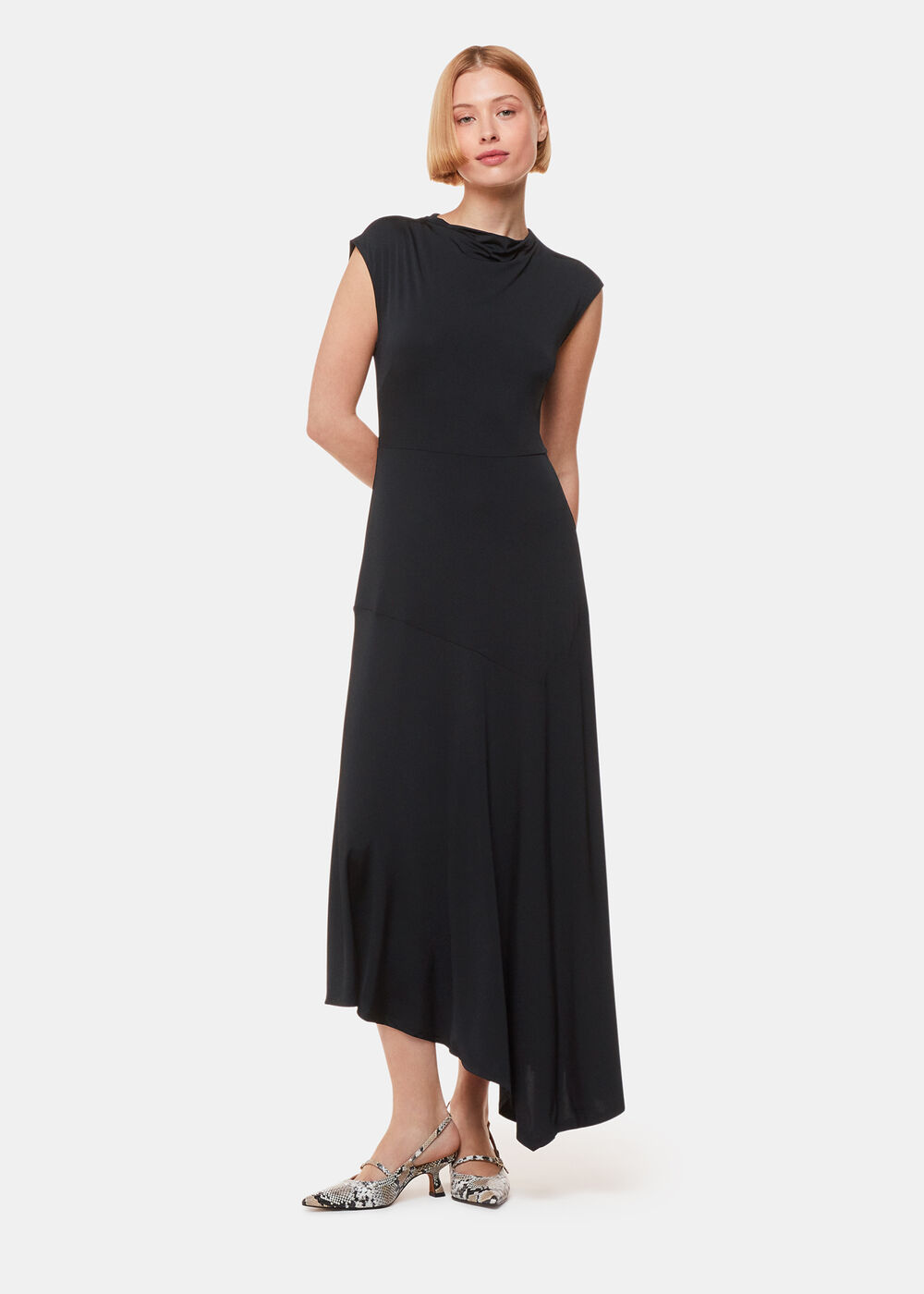 Iris Asymmetric Jersey Dress