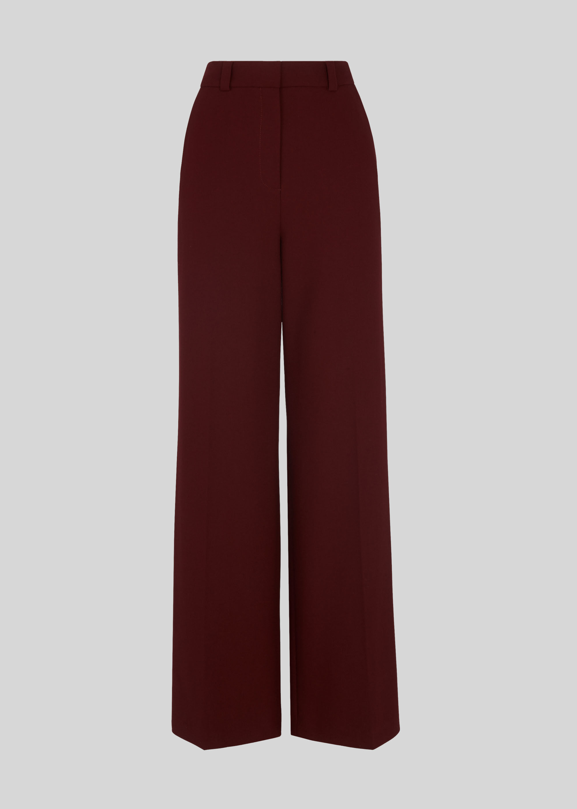 Burgundy Wide Leg Pants