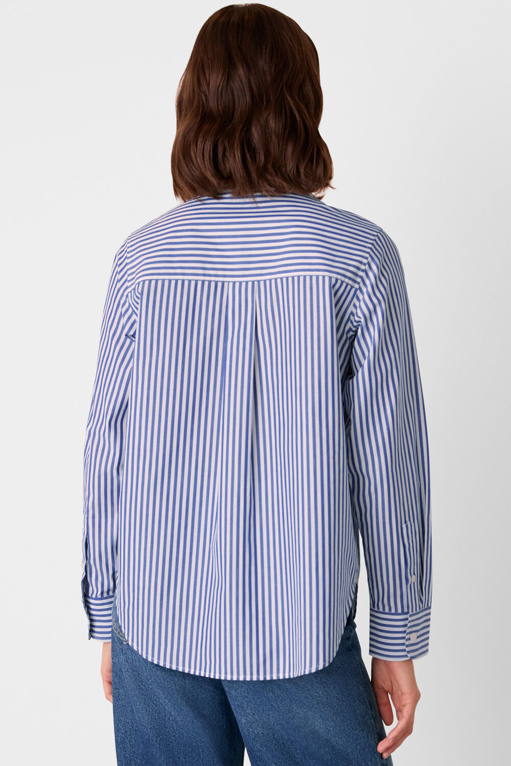 Blue Relaxed Fit Stripe Shirt