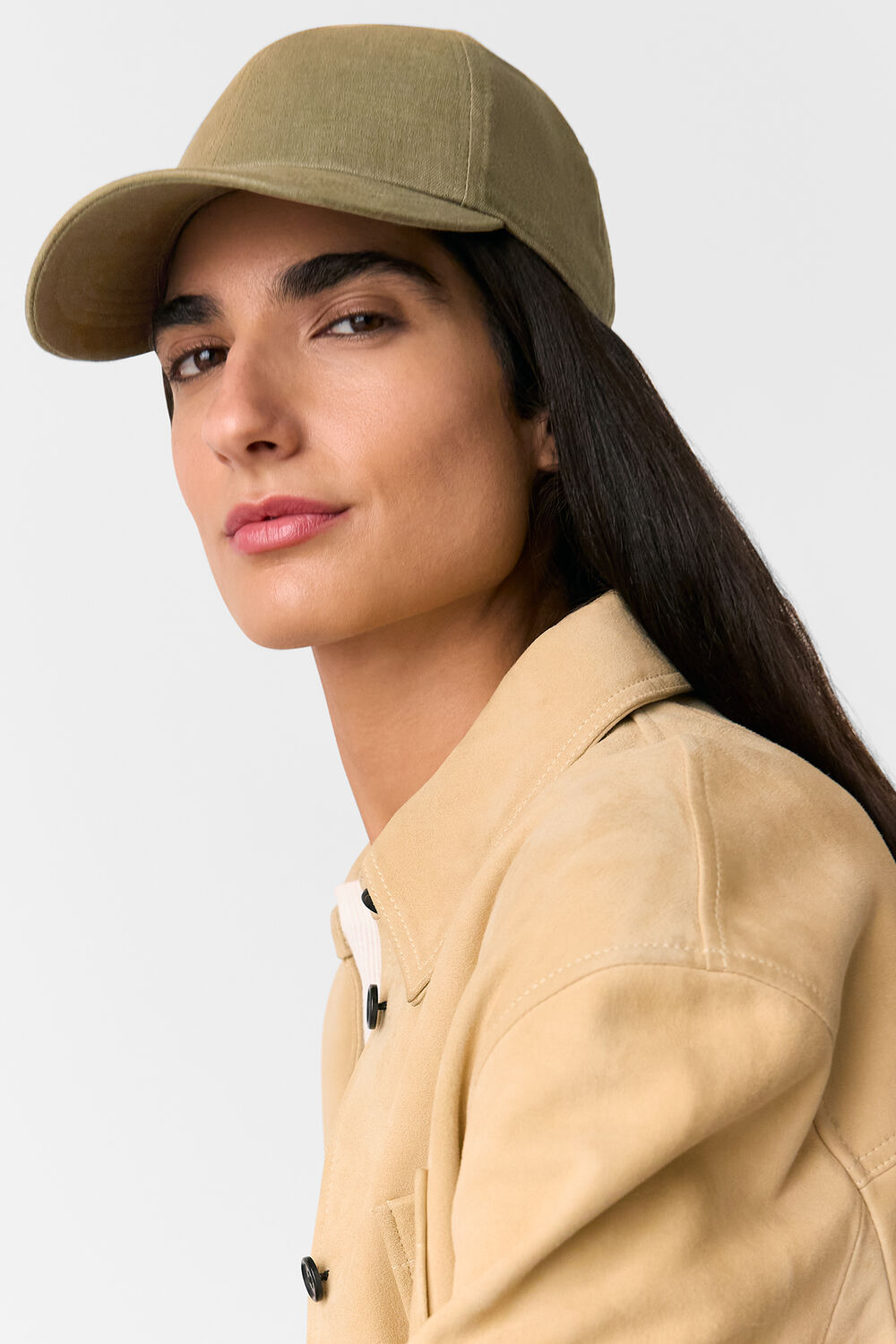 Khaki Linen Cap